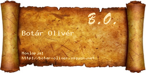 Botár Olivér névjegykártya