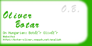 oliver botar business card